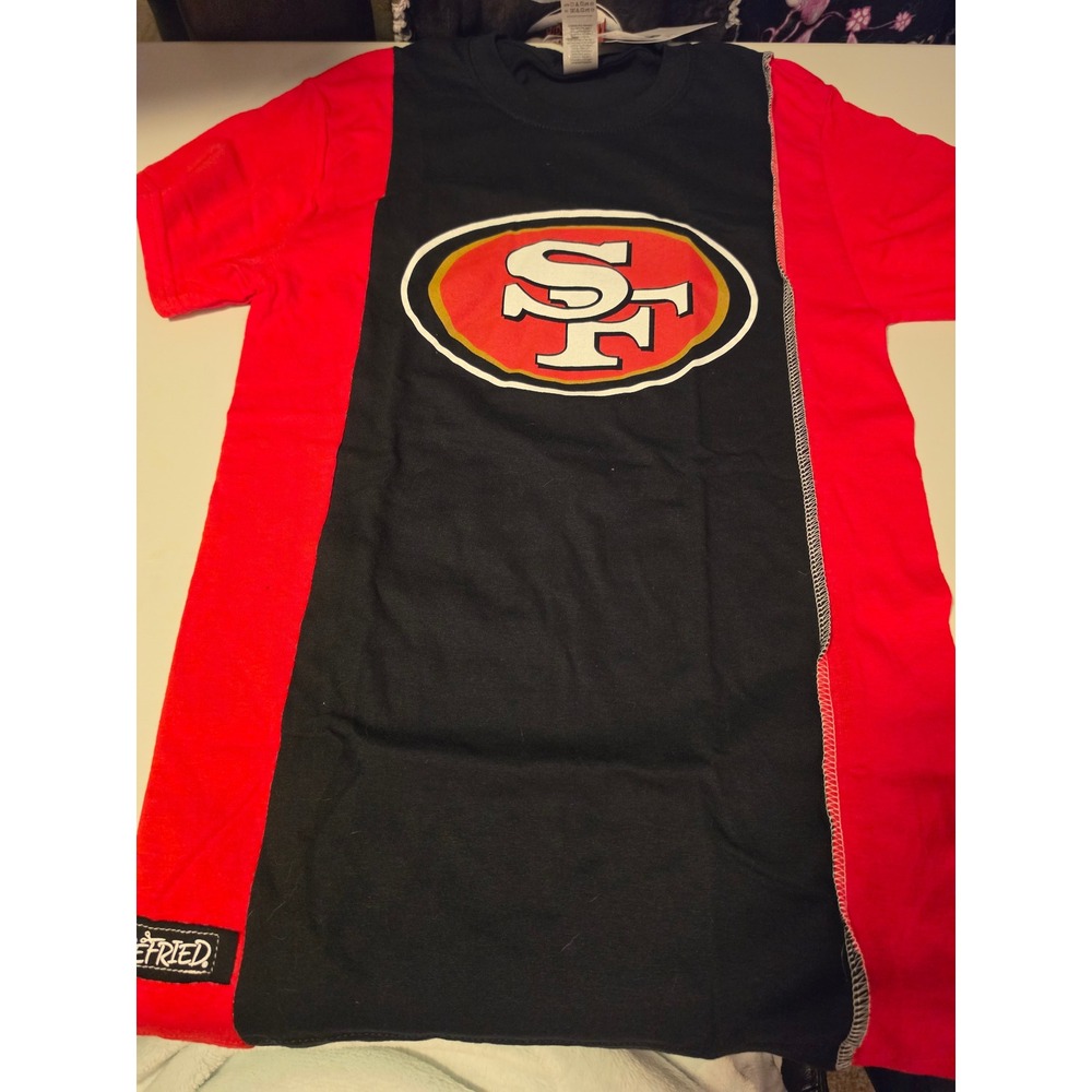 Refried Apparel San Francisco 49ers T-Shirt Mens Small Upcycled Red Black NFL